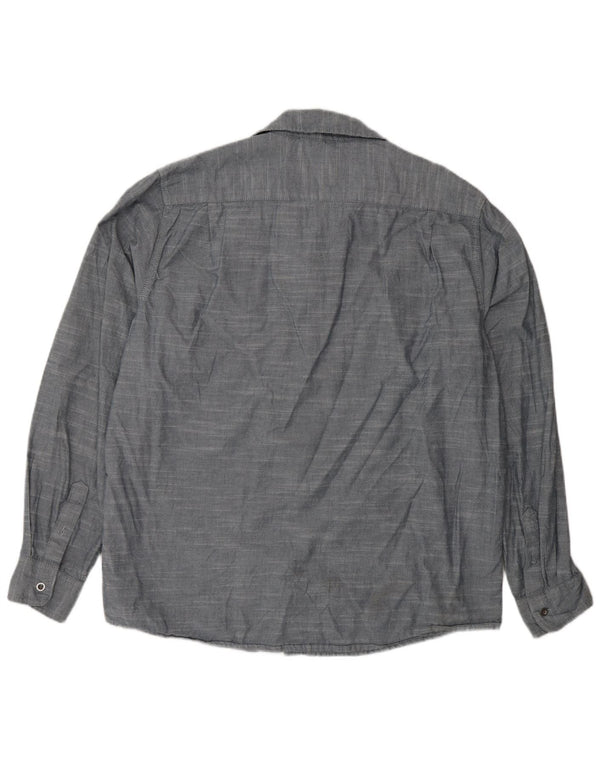 Camisa masculina Wrangler XL azul algodão