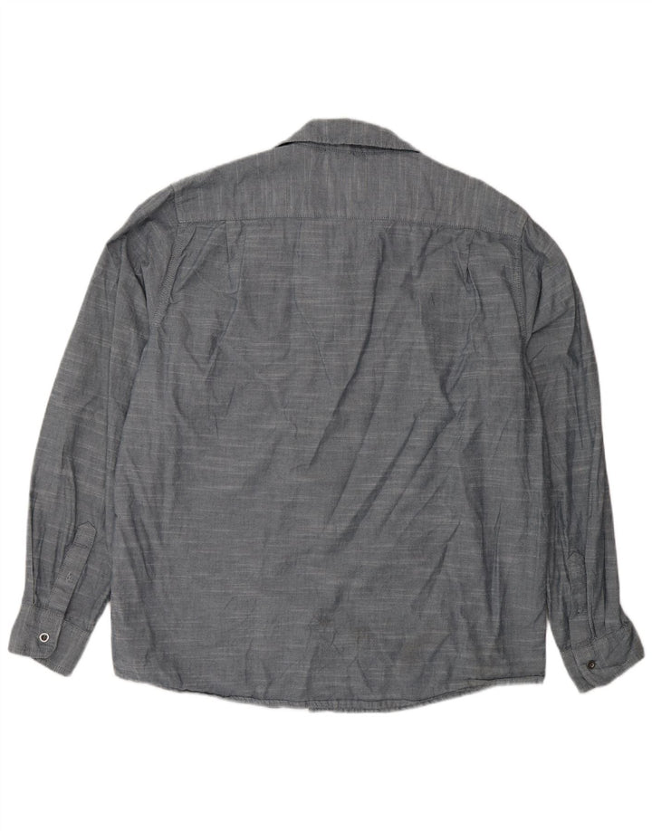 Camisa masculina Wrangler XL azul algodão