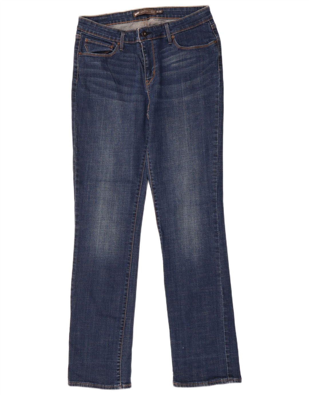 Calça jeans feminina LEVI'S Demi Curve Mid Rise Straight US 14 XL W32 L32 Azul