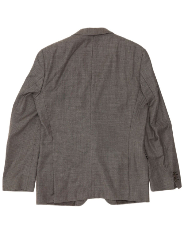 Jaqueta Blazer Masculina Lanificio In Biella 2 Botões UK 50 Grande Cinza