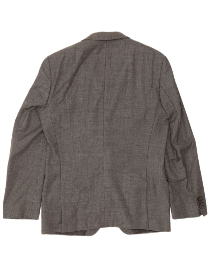 Jaqueta Blazer Masculina Lanificio In Biella 2 Botões UK 50 Grande Cinza