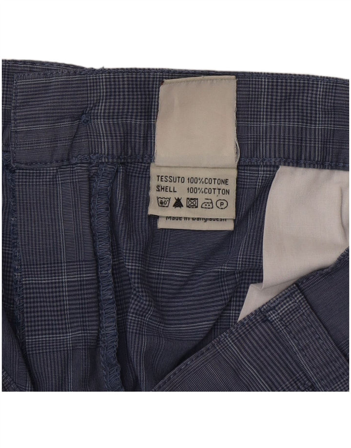 Shorts cargo masculino Blue Side IT 52 XL W36 algodão xadrez azul