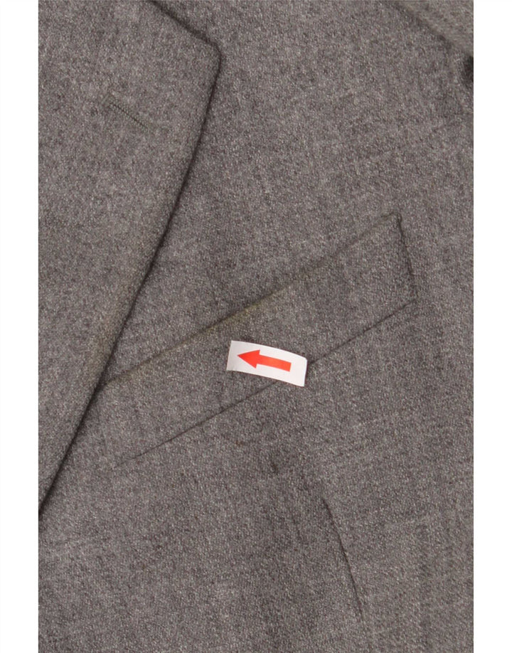Jaqueta Blazer Masculina Valentino com 3 Botões Reino Unido 40 Grande Cinza