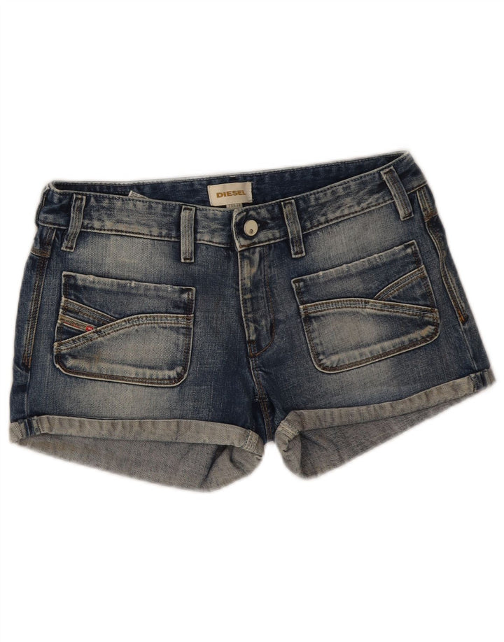 Shorts jeans feminino diesel W29 algodão azul médio