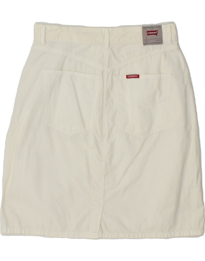 CARRERA Womens A-Line Skirt W28 Medium  White Vintage Carrera and Second-Hand Carrera from Messina Hembry 