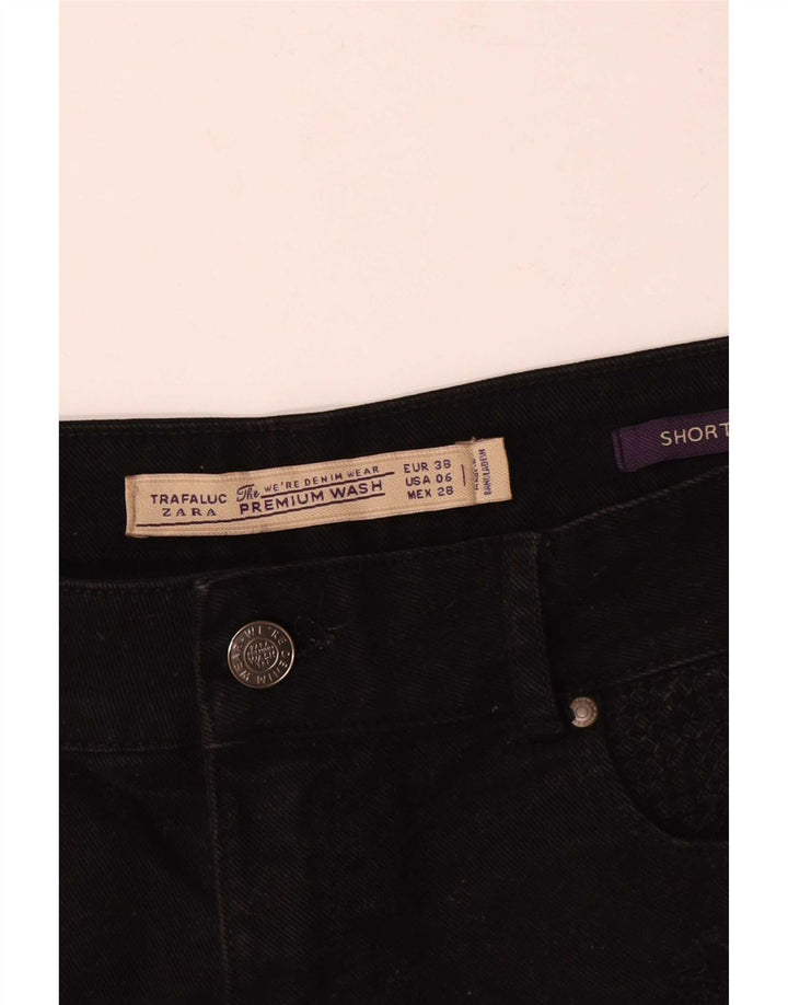 Shorts jeans feminino Zara EU 38 pequeno W28 preto
