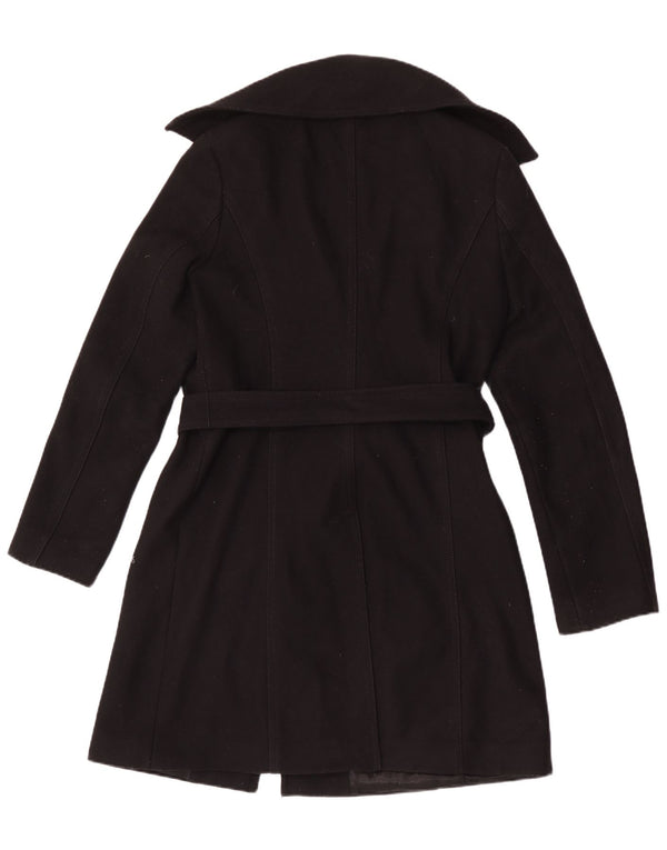 Sobretudo feminino Benetton UK 14 lã preta média