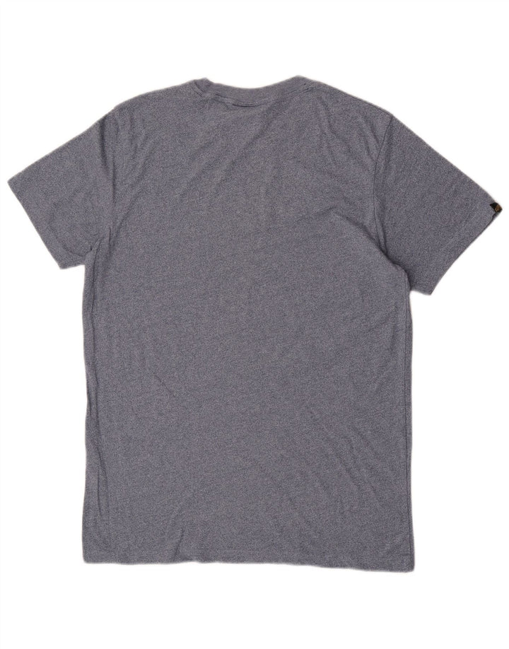 Superdry camiseta masculina gráfica top pequeno azul algodão