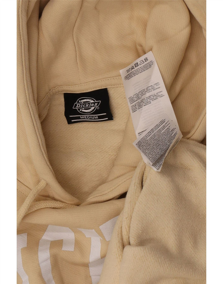 Suéter com capuz gráfico masculino Dickies algodão amarelo médio