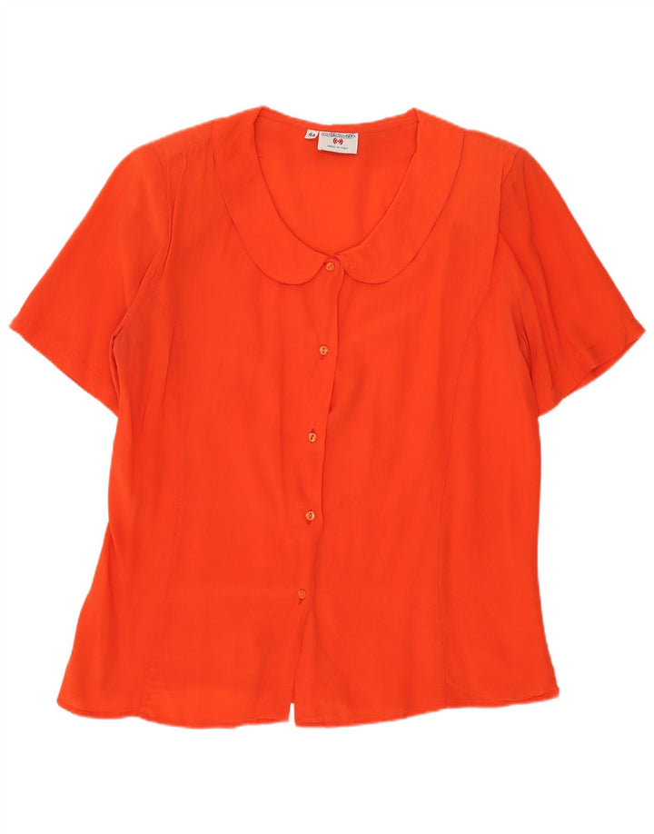 Blusa feminina Mazzonetto manga curta IT 44 médio laranja