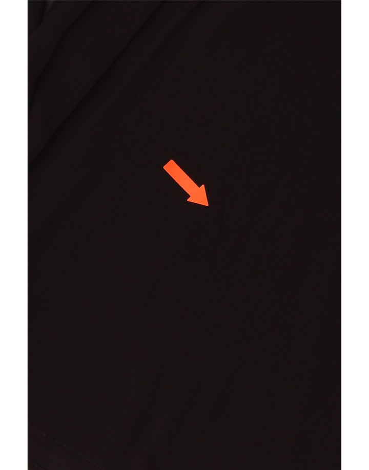 Blusa feminina de manga comprida ZARA UK 14 grande poliéster preto