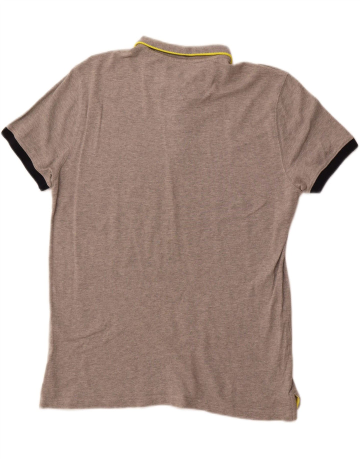 Camisa polo masculina MASSIMO DUTTI casual fit grande cinza