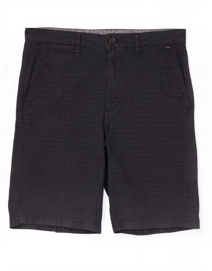Shorts Chino masculino Vans W32 médio preto xadrez algodão