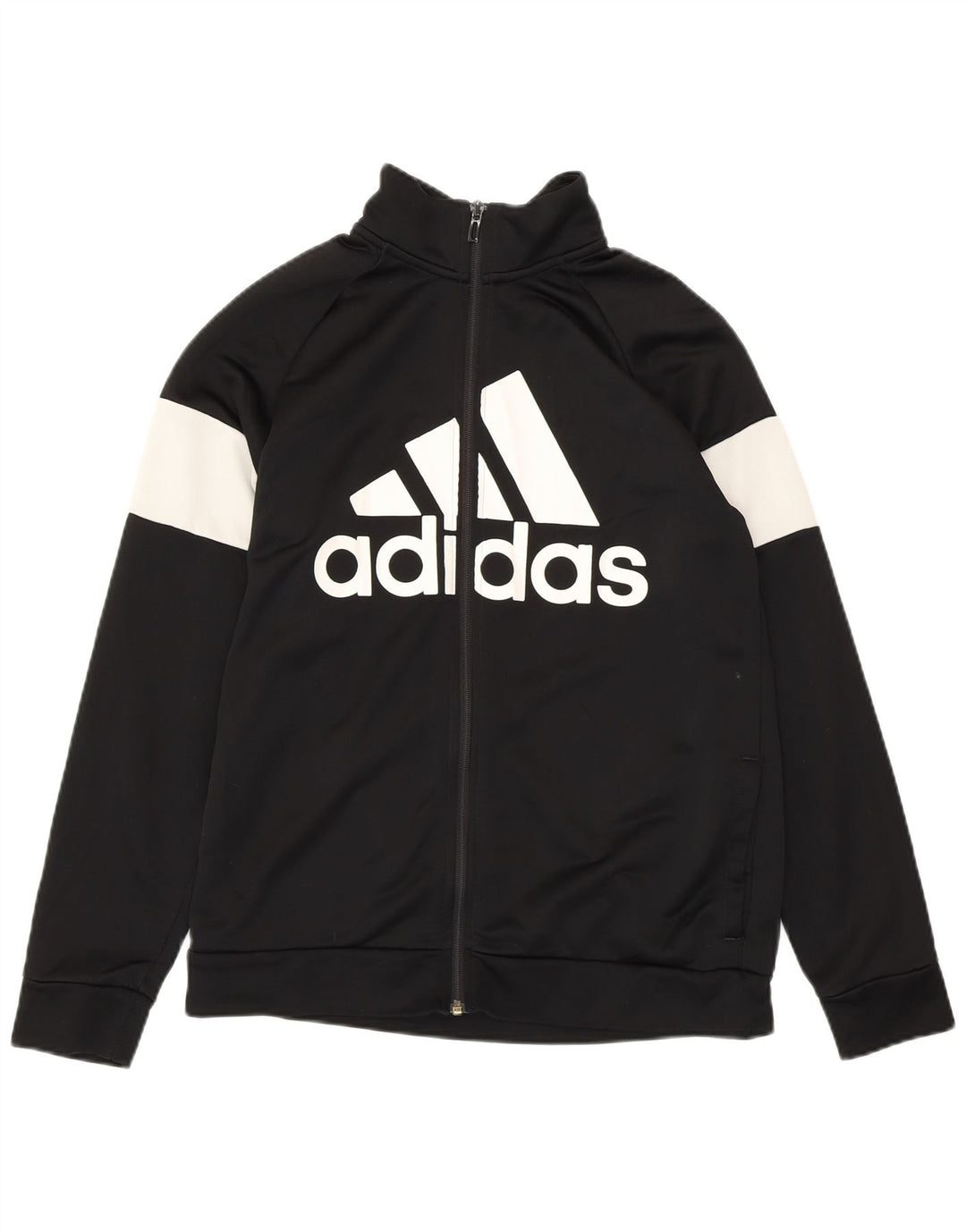 ADIDAS Meninos Graphic Tracksuit Top Jacket 14-15 Anos Preto Colorblock