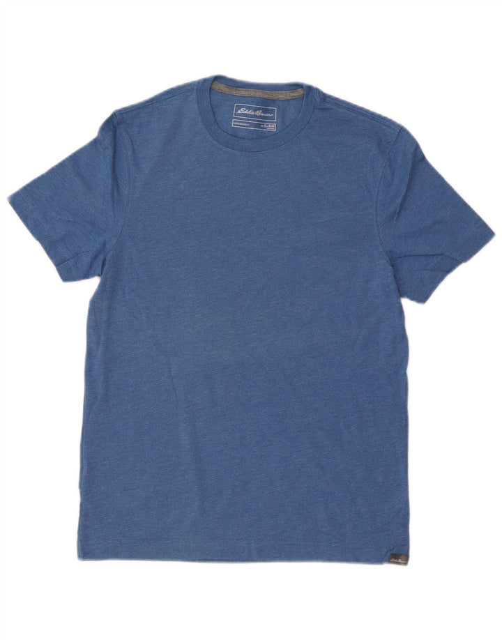 EDDIE BAUER Camiseta masculina slim fit top pequeno algodão azul