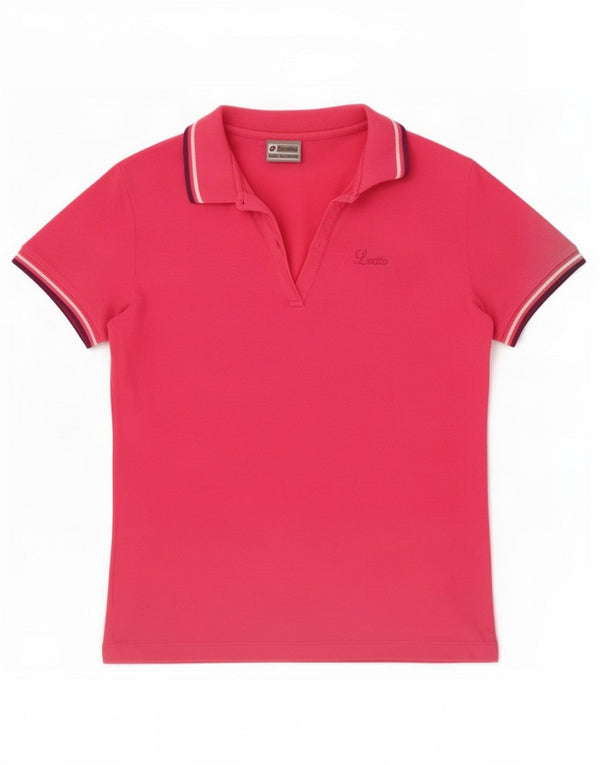 Camisa polo feminina Lotto rosa médio