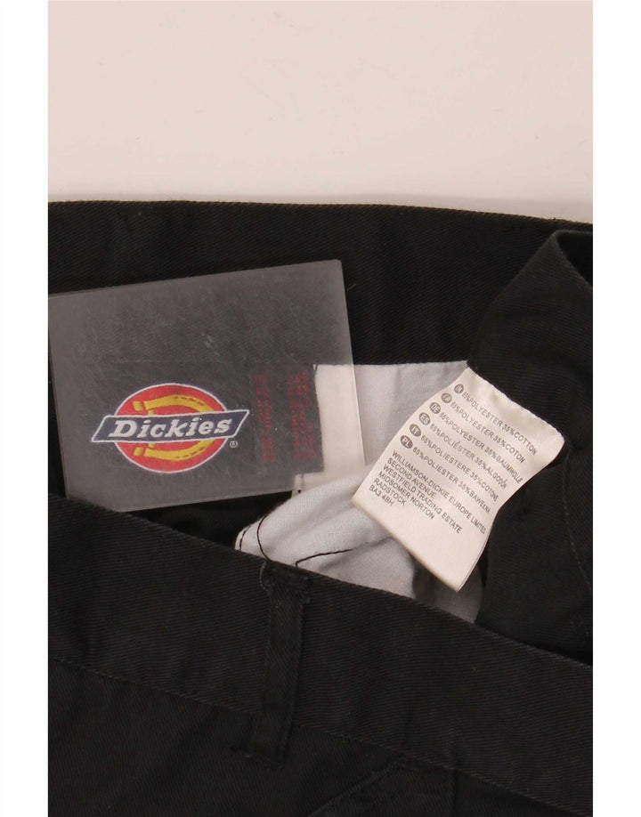 Calças cargo retas masculinas Dickies W34 L30 poliéster preto
