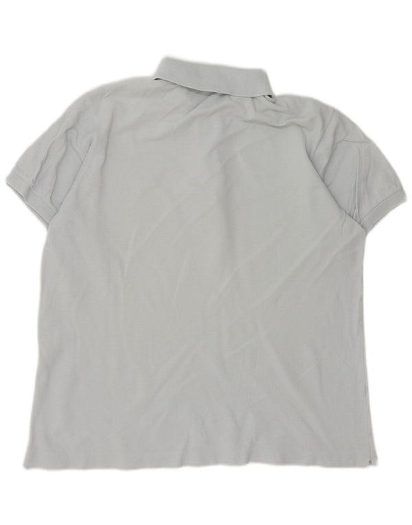 Camisa polo masculina Lacoste tamanho 5 grande algodão azul
