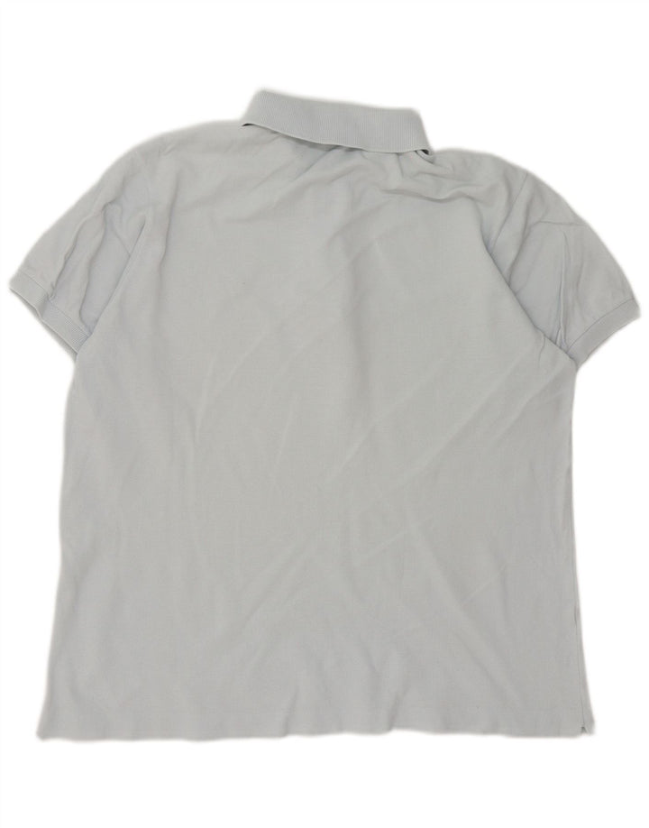 Camisa polo masculina Lacoste tamanho 5 grande algodão azul