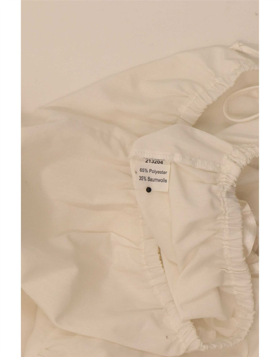 STOIBER Feminino Trachten Crop Top EU 36 Pequeno Poliéster Branco