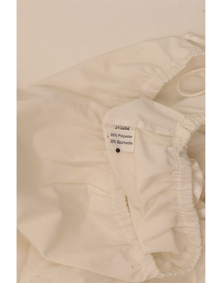 STOIBER Feminino Trachten Crop Top EU 36 Pequeno Poliéster Branco