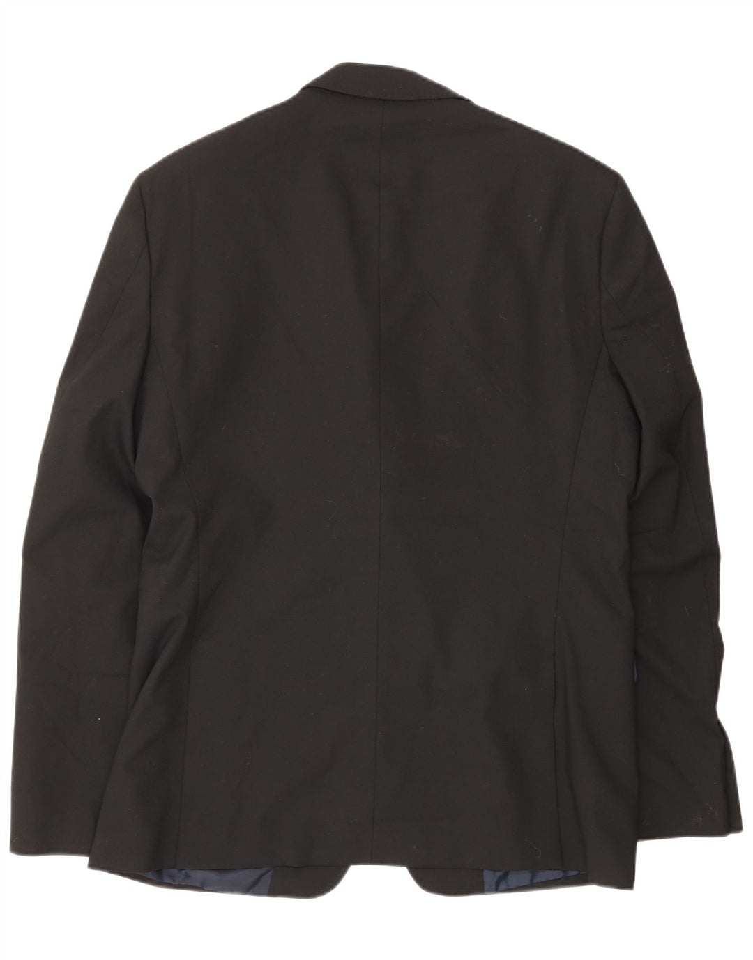 Jaqueta blazer masculina Zara com 2 botões EU 50 poliéster preto médio