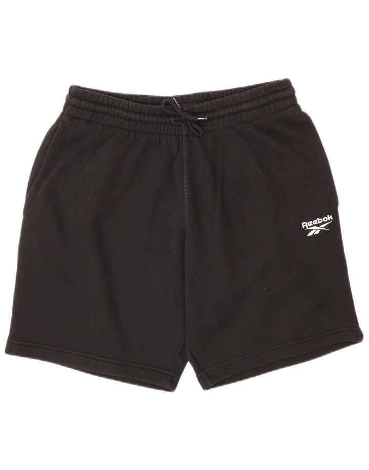 Shorts esportivos masculinos Reebok médio algodão preto