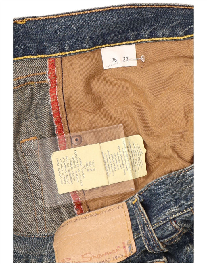 Calça jeans reta masculina BEN SHERMAN W36 L32 algodão azul