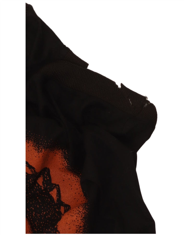 Vestido feminino VINTAGE sem mangas com estampa bolha Reino Unido 14 médio preto