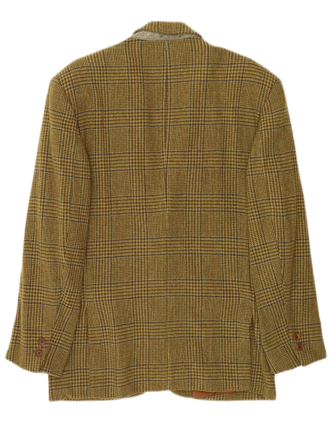 GB.PEDRINI Jaqueta Blazer Masculina com 2 Botões IT 50 Grande Houndstooth Verde