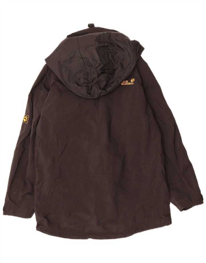 Jaqueta de chuva feminina grande com capuz JACK WOLFSKIN Reino Unido 8 pequena preta