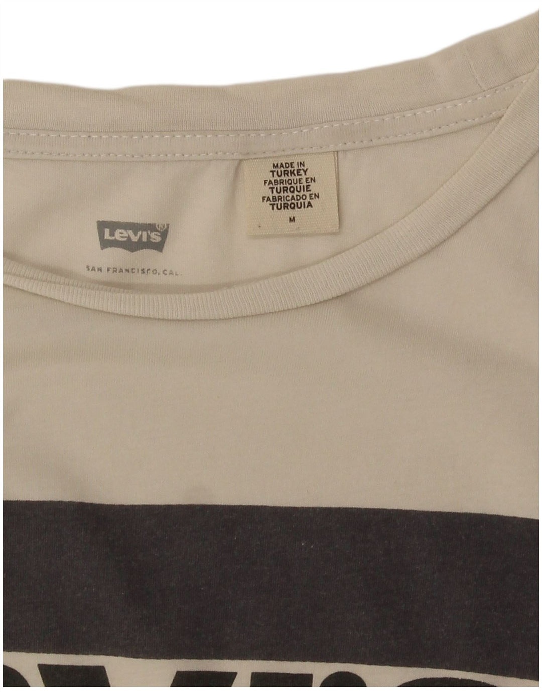 Camiseta feminina gráfica Levi's UK 14 médio branco