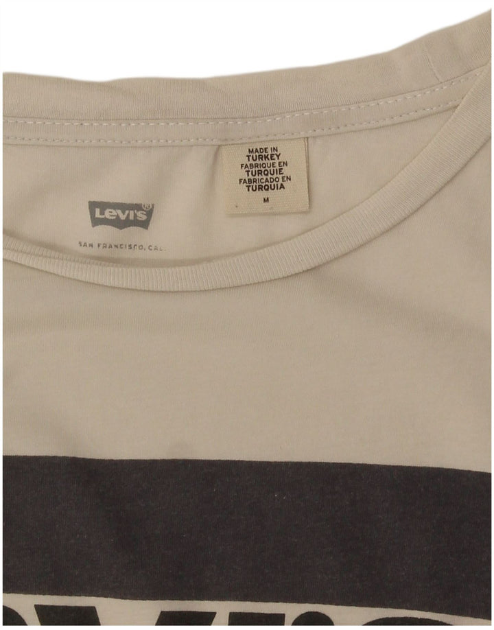 Camiseta feminina gráfica Levi's UK 14 médio branco