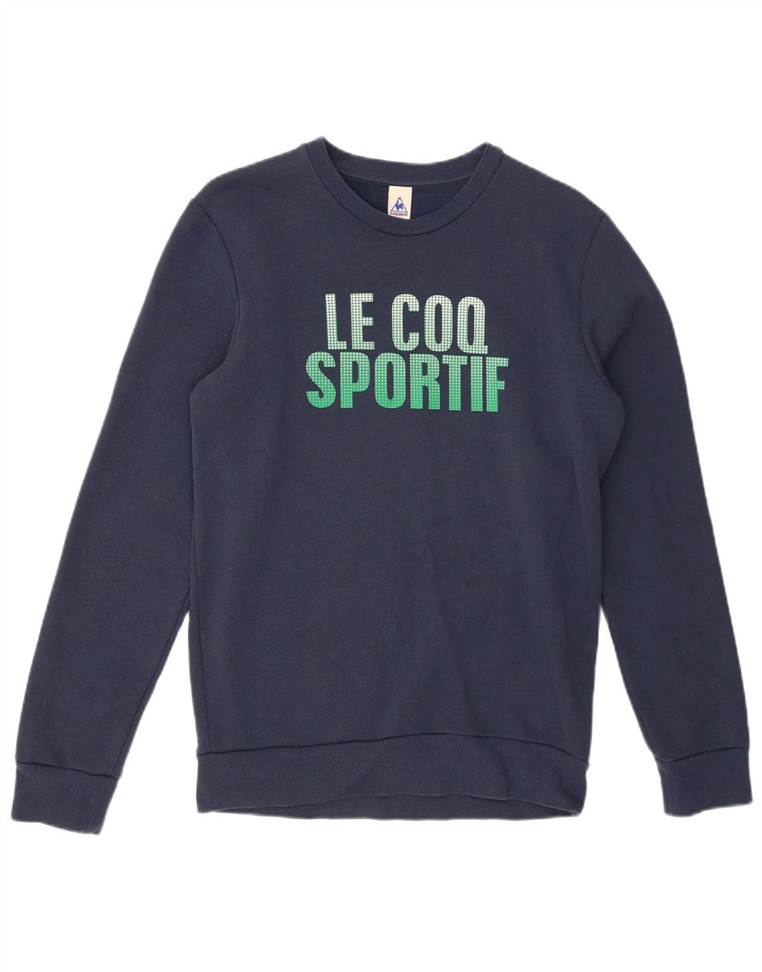 LE COQ SPORTIF moletom gráfico masculino jumper pequeno algodão azul marinho