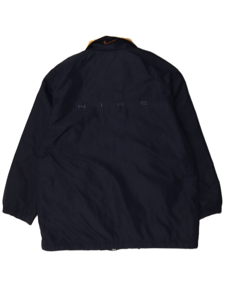 Jaqueta de chuva masculina Nike UK 40 grande nylon azul marinho