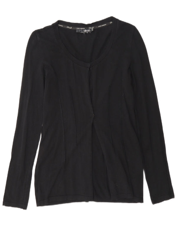 Liu Jo Suéter cardigã feminino IT 42 médio preto