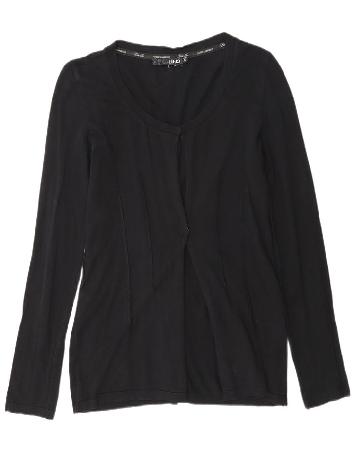 Liu Jo Suéter cardigã feminino IT 42 médio preto