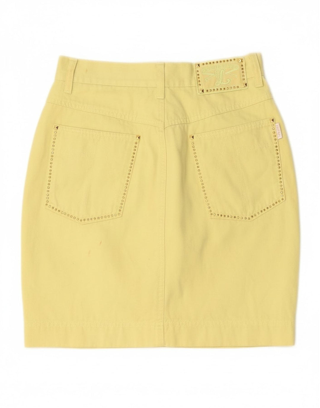 Minissaia feminina Laurel EU 38 médio W28 algodão amarelo