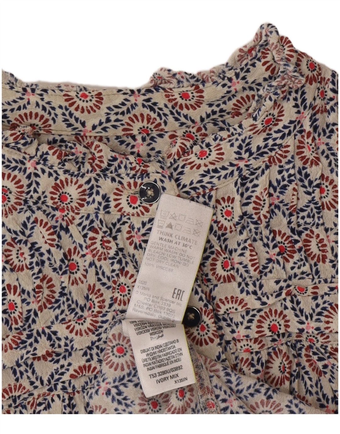 Vestido feminino Marks & Spencer em camadas Reino Unido 16 grande boêmio multicolorido