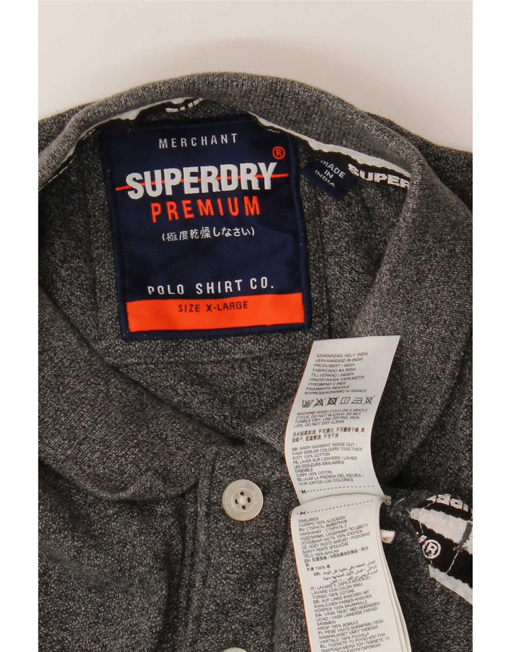 Camisa polo masculina Superdry Graphic XL algodão cinza