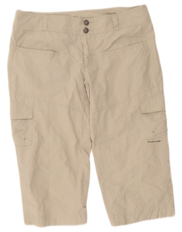 Columbia Womens Titanium Cargo Shorts US 4 Pequeno W32 Bege Nylon