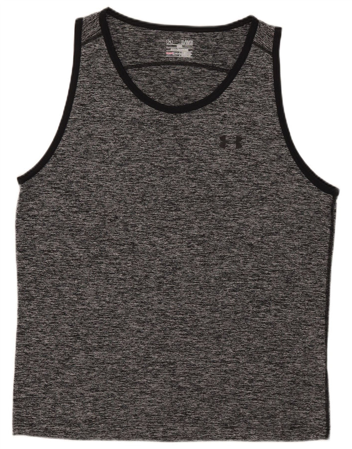 Under Armour Masculino Heat Gear Vest Top XL Cinza Flecked Poliéster