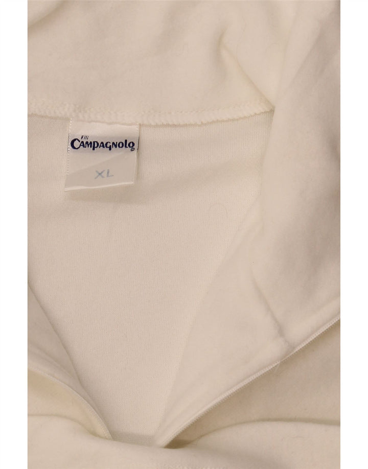Campagnolo moletom masculino com zíper e gola XL poliéster branco