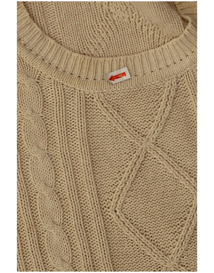 Suéter masculino Jockey com gola redonda, grande bege