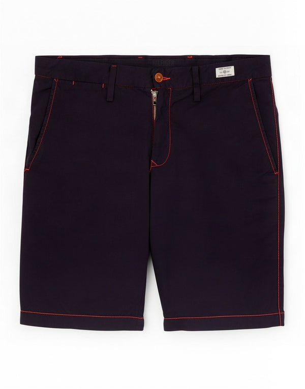 Tommy Hilfiger Mens Chino Shorts W34 Grande Algodão Azul Marinho