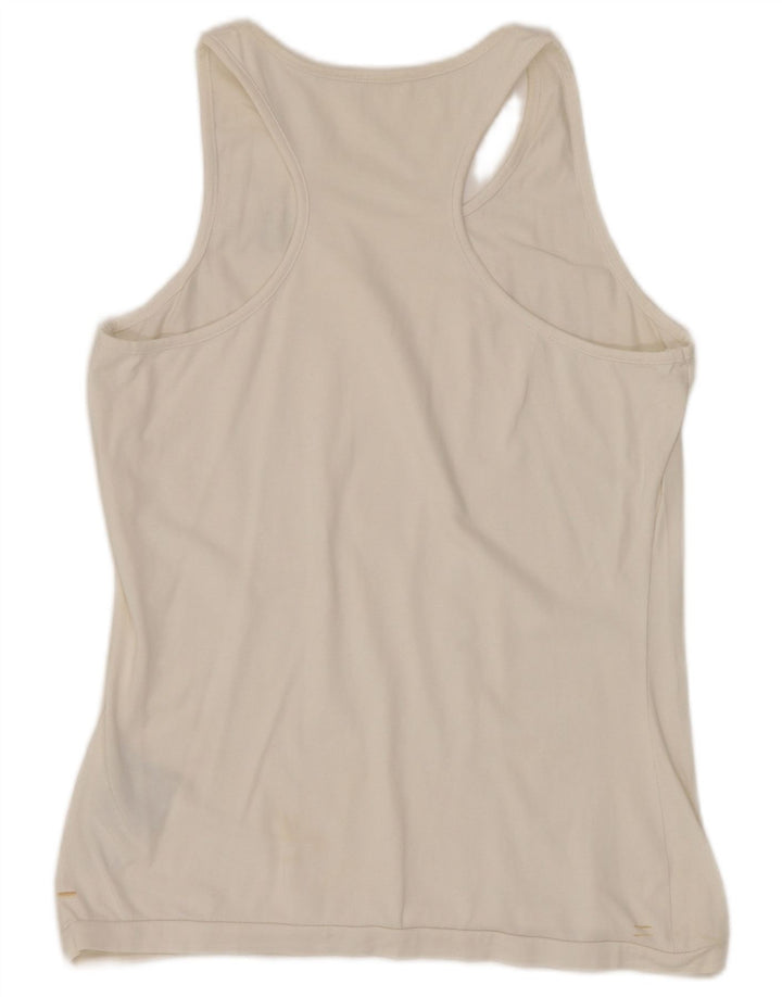 Top colete feminino KAPPA UK 14 grande algodão branco