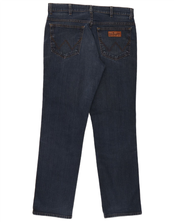 Wrangler Mens Straight Jeans W34 L32 Azul Marinho