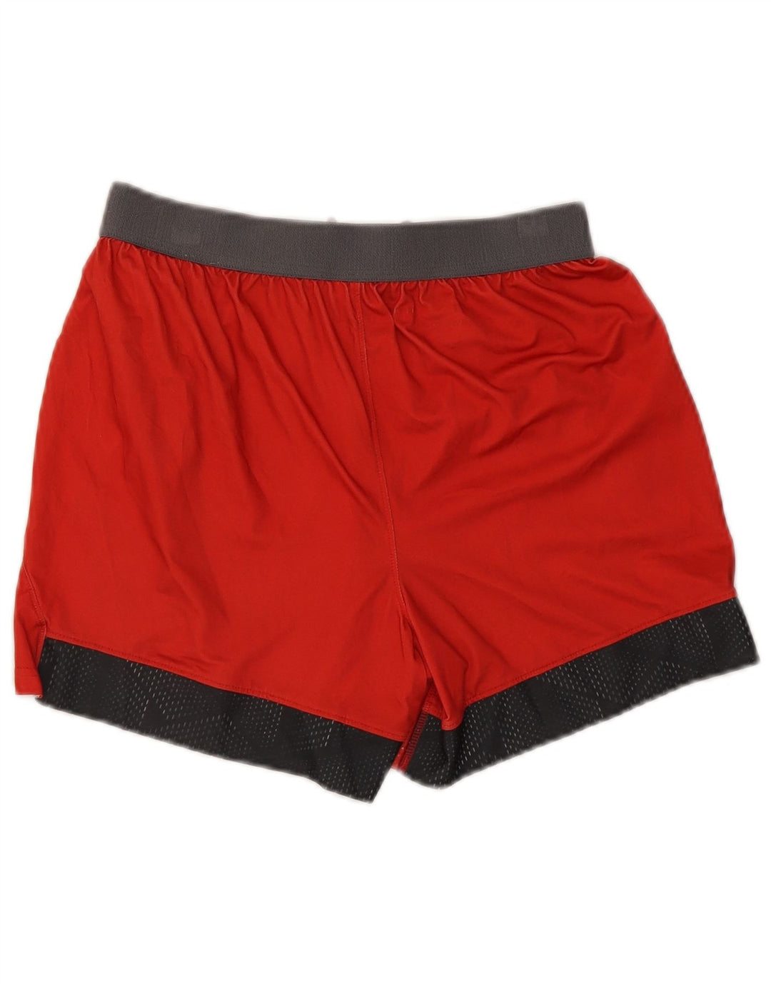 Under Armour Womens Sport Shorts UK 10 Pequeno Poliéster Colorblock Vermelho