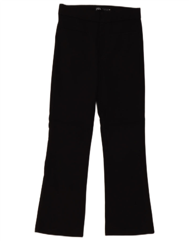 Zara Calça feminina flare cortada média W28 L25 preta