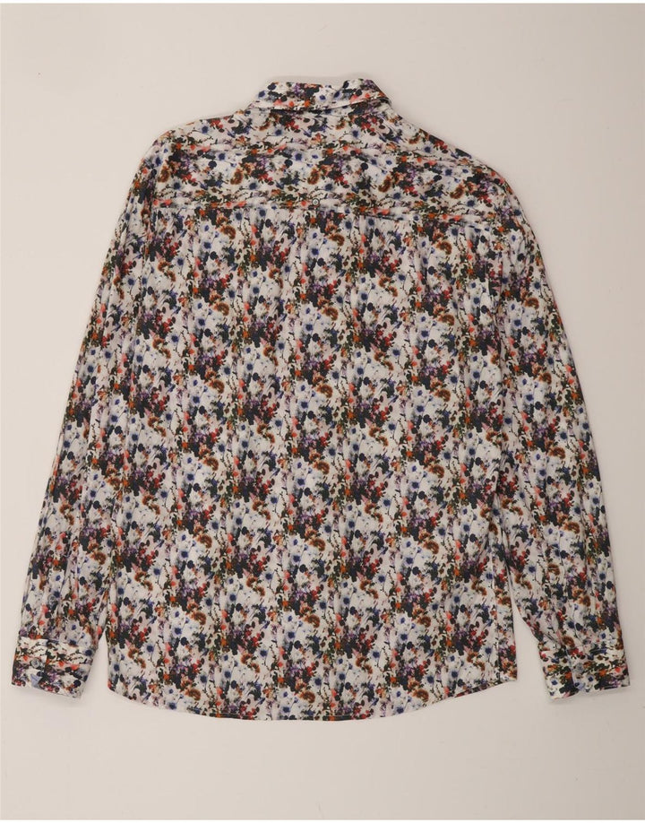Camisa masculina VINTAGE grande floral multicolorida